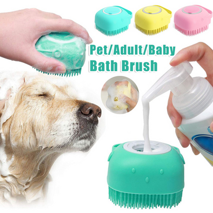 Silicone Pet Bath Massage Gloves Brush