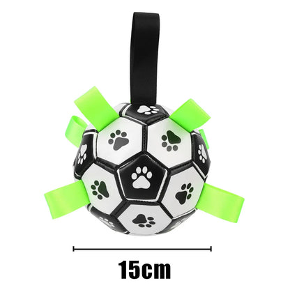 Interactive Pet Football Toy With Grab Tabs 15cm