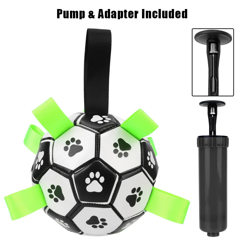 Interactive Pet Football Toy With Grab Tabs 15cm