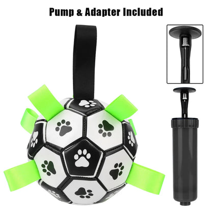 Interactive Pet Football Toy With Grab Tabs 15cm