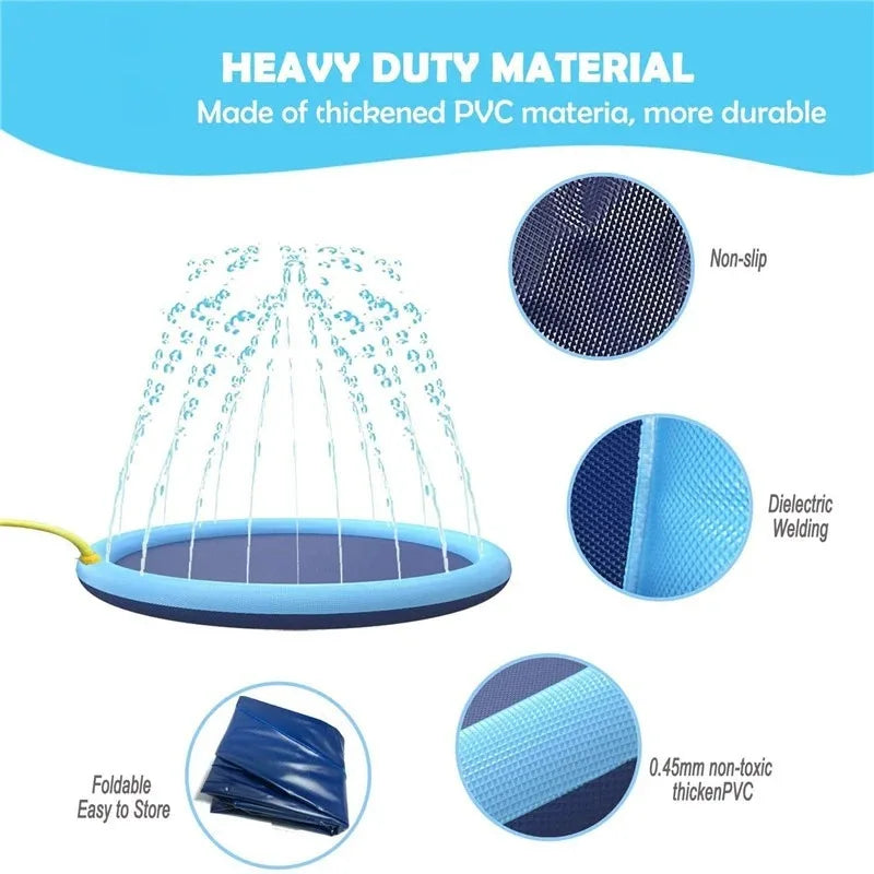 Summer Pet Spray Pad Folding Inflatable Swimming Pool |Shop Kays.